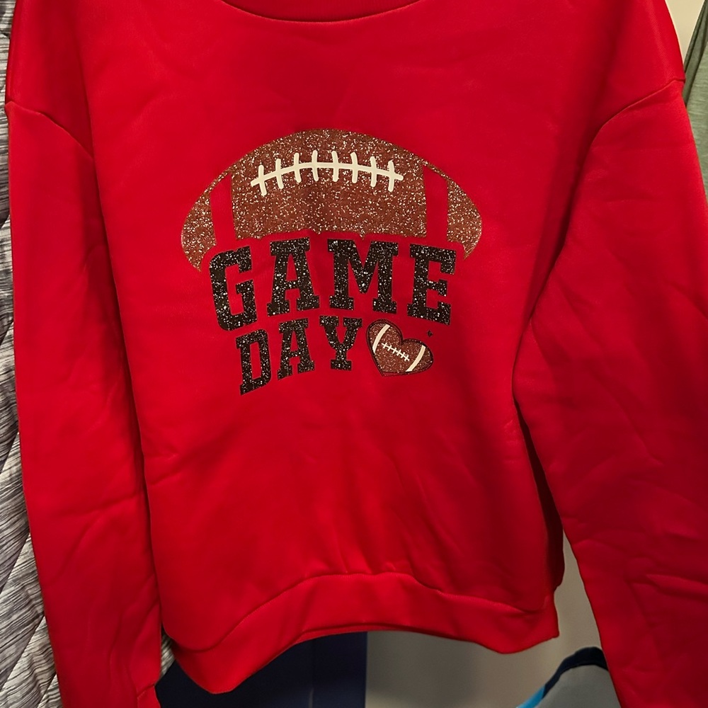 Red Game Day Football Sweatshirt